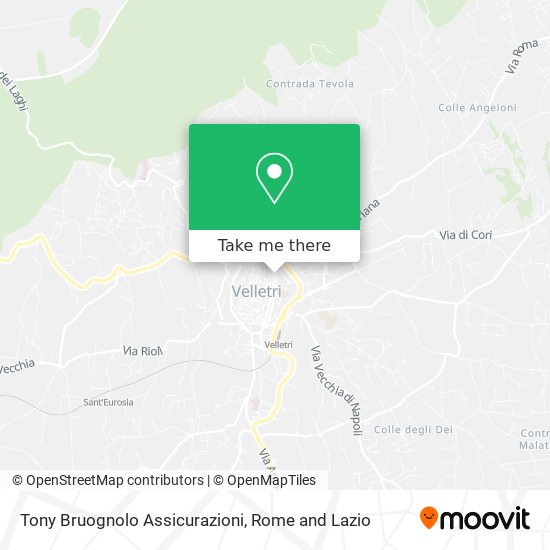 Tony Bruognolo Assicurazioni map