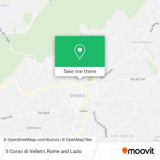 Il Corso di Velletri map