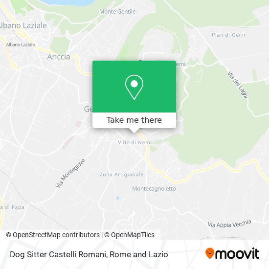 Dog Sitter Castelli Romani map