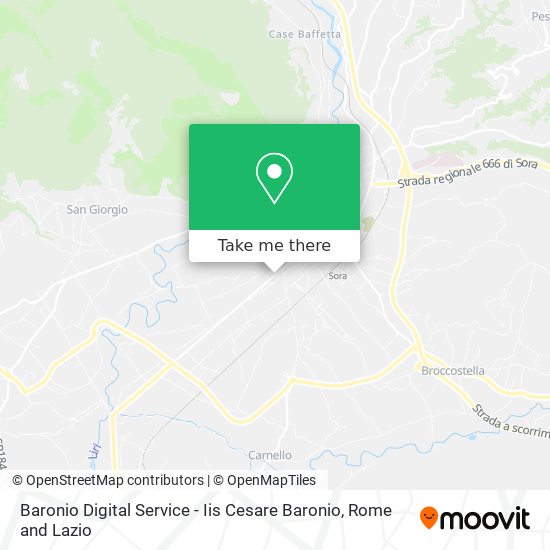 Baronio Digital Service - Iis Cesare Baronio map