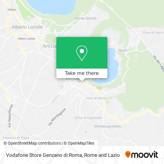 Vodafone Store Genzano di Roma map