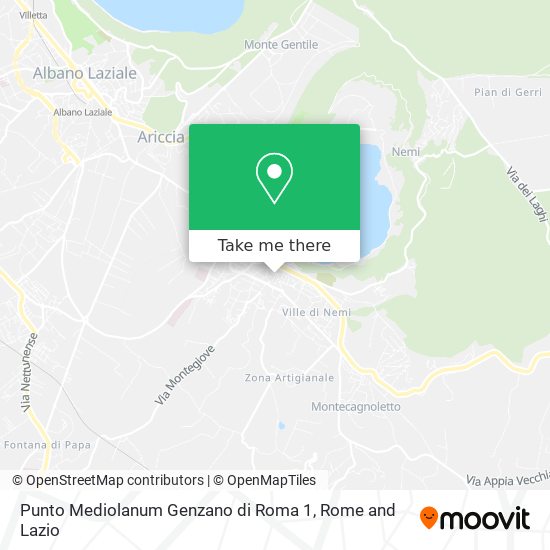 Punto Mediolanum Genzano di Roma 1 map