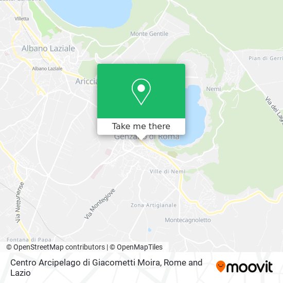 Centro Arcipelago di Giacometti Moira map