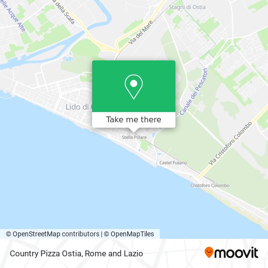 Country Pizza Ostia map