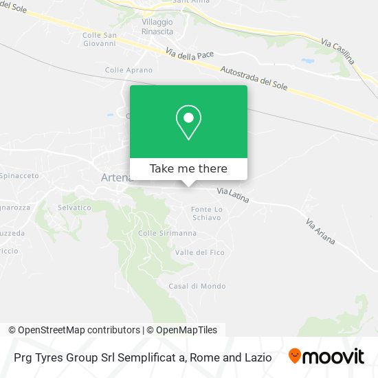 Prg Tyres Group Srl Semplificat a map