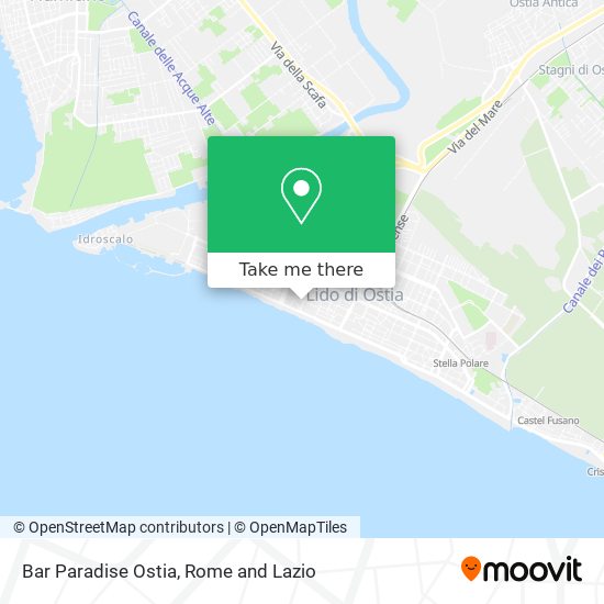 Bar Paradise Ostia map