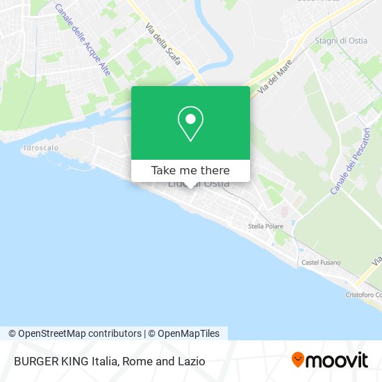 BURGER KING Italia map