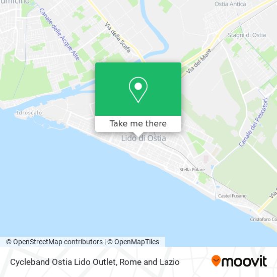 Cycleband Ostia Lido Outlet map