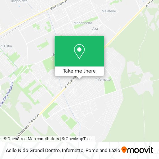 Asilo Nido Grandi Dentro, Infernetto map
