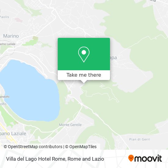 Villa del Lago Hotel Rome map