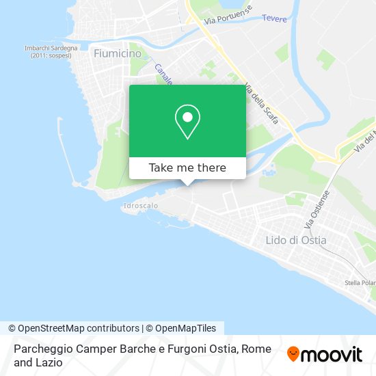 Parcheggio Camper Barche e Furgoni Ostia map