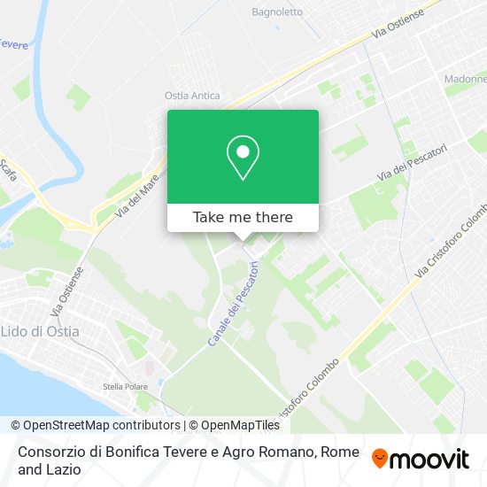 Consorzio di Bonifica Tevere e Agro Romano map