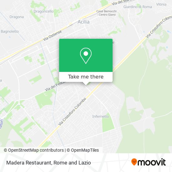 Madera Restaurant map