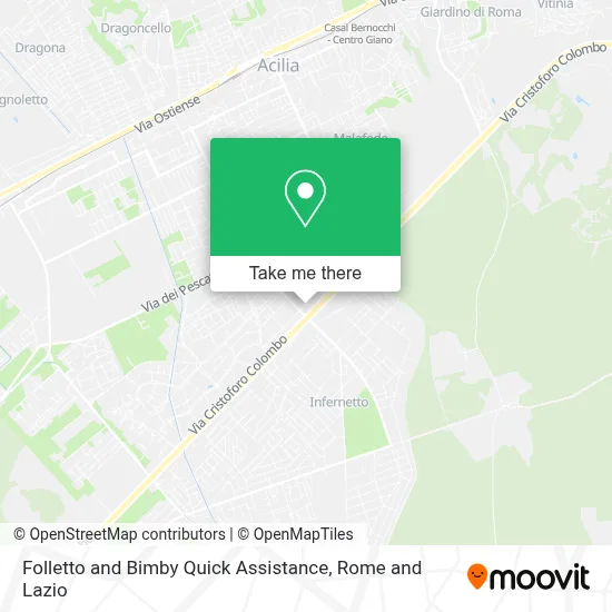 Folletto and Bimby Quick Assistance map