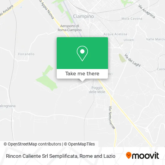 Rincon Caliente Srl Semplificata map