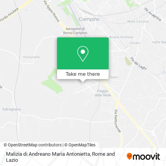 Malizia di Andreano Maria Antonietta map