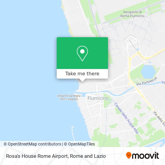 Rosa's House Rome Airport map