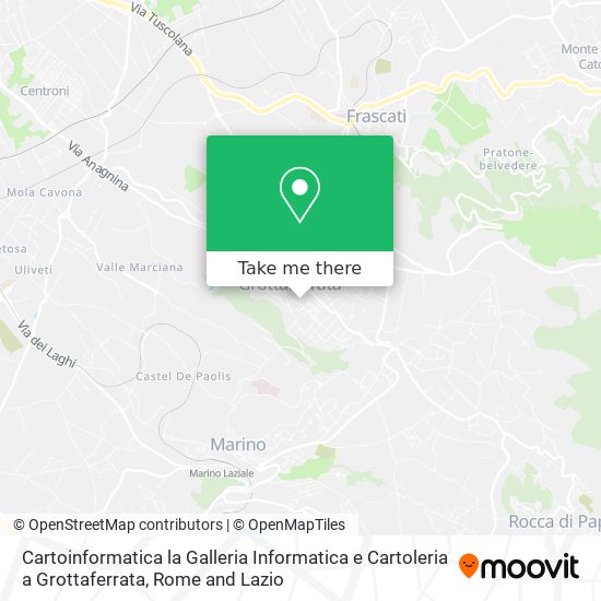 Cartoinformatica la Galleria Informatica e Cartoleria a Grottaferrata map
