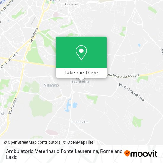 Ambulatorio Veterinario Fonte Laurentina map