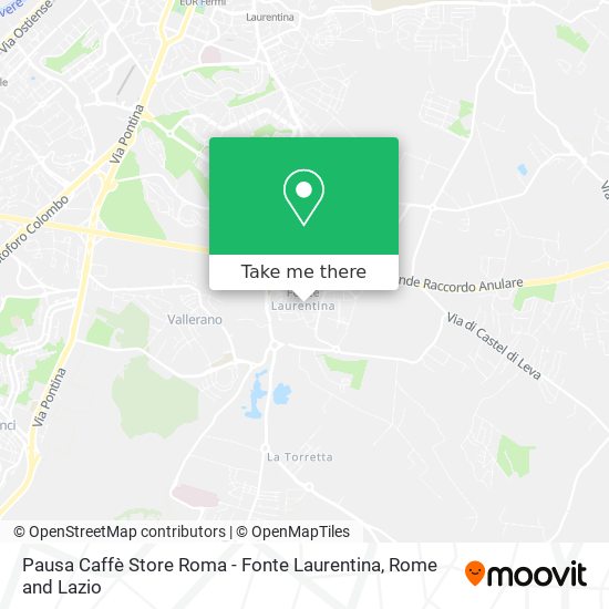 Pausa Caffè Store Roma - Fonte Laurentina map