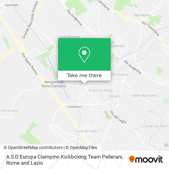 A.S.D Europa Ciampino Kickboxing Team Pellerani map