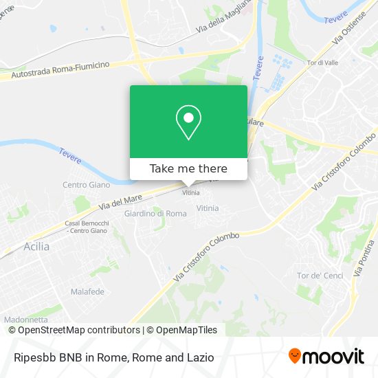 Ripesbb BNB in Rome map