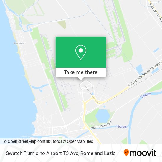 Swatch Fiumicino Airport T3 Avc map