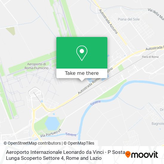 Aeroporto Internazionale Leonardo da Vinci - P Sosta Lunga Scoperto Settore 4 map