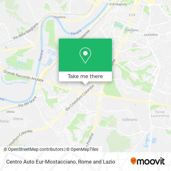 Auto Center Eur-Mostacciano map