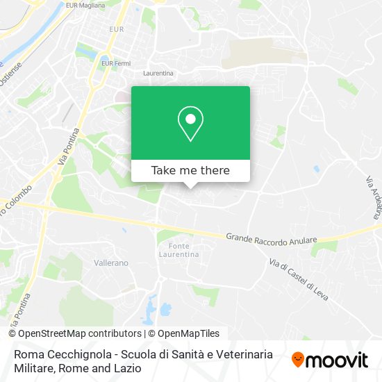 Roma Cecchignola - Scuola di Sanità e Veterinaria Militare map