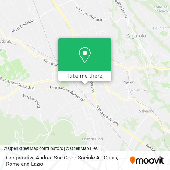 Cooperativa Andrea Soc Coop Sociale Arl Onlus map