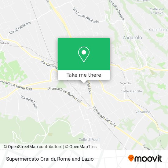 Supermercato Crai di map