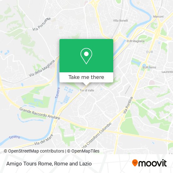 Amigo Tours Rome map