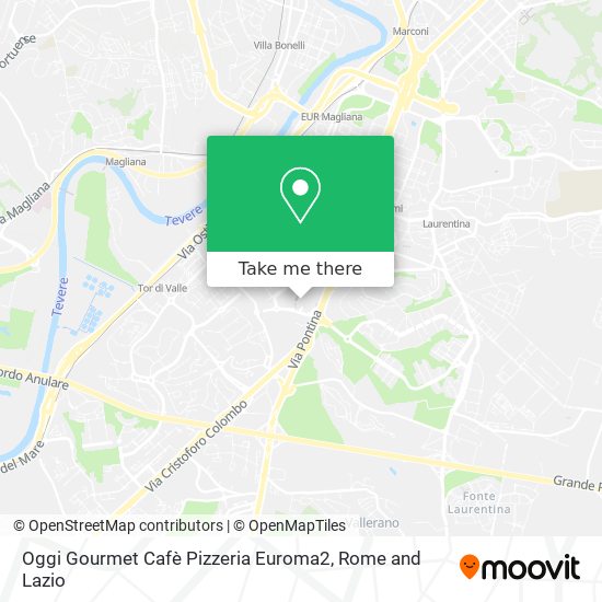 Oggi Gourmet Cafè Pizzeria Euroma2 map