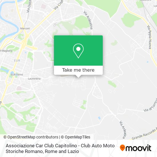 Associazione Car Club Capitolino - Club Auto Moto Storiche Romano map