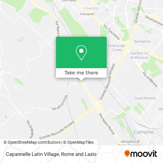 Capannelle Latin Village map