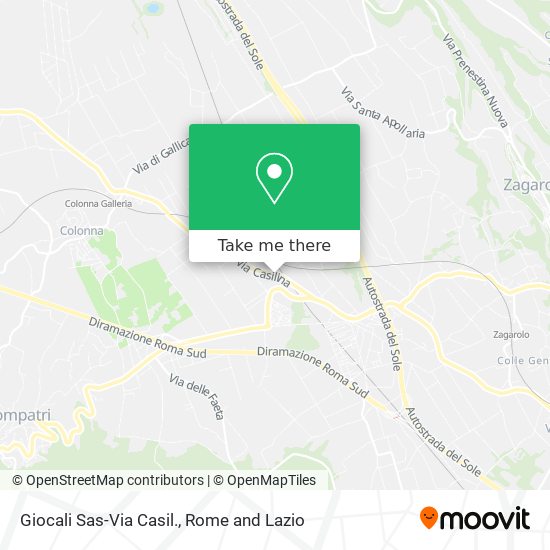 Giocali Sas-Via Casil. map