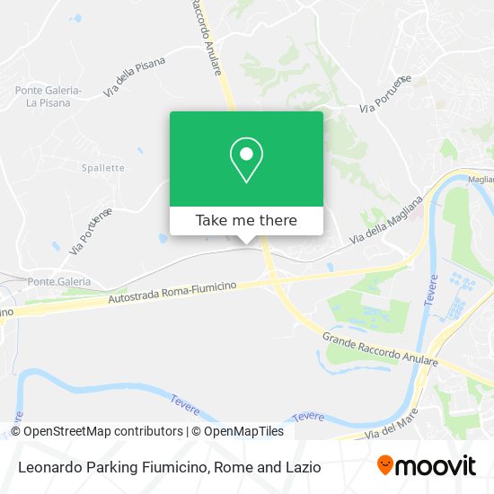 Leonardo Parking Fiumicino map