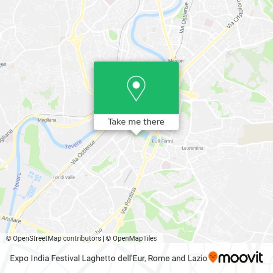 Expo India Festival Laghetto dell'Eur map