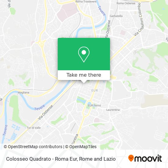 Colosseo Quadrato - Roma Eur map