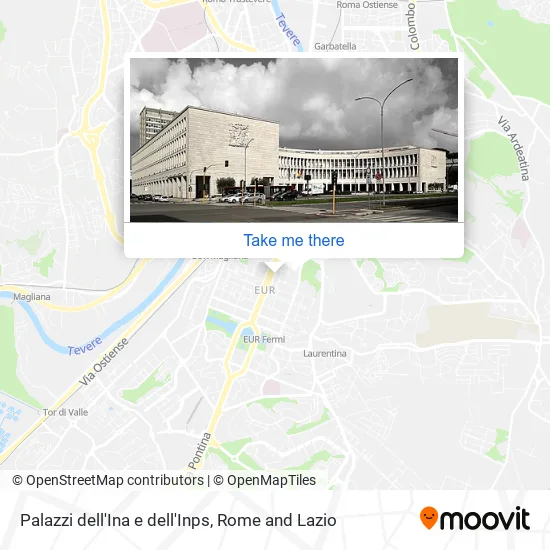 INA and INPS Buildings map