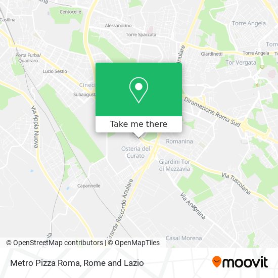 Metro Pizza Roma map