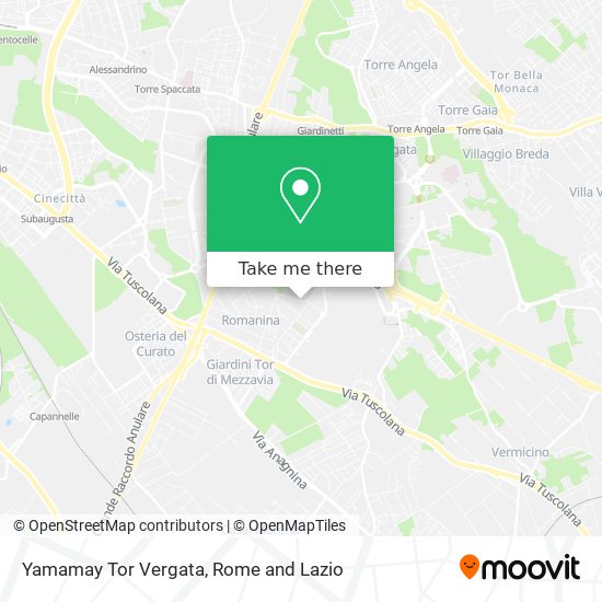 Yamamay Tor Vergata map