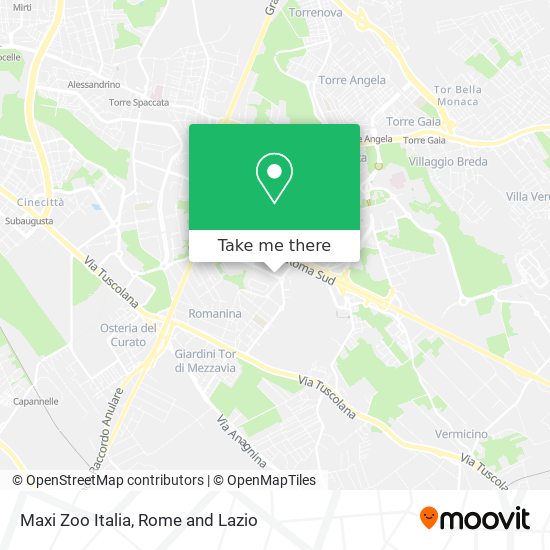 Maxi Zoo Italia map