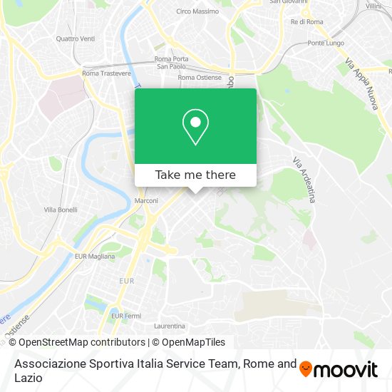 Associazione Sportiva Italia Service Team map