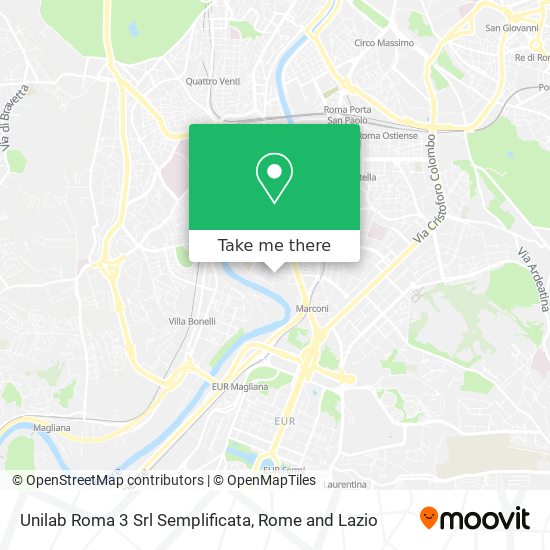 Unilab Roma 3 Srl Semplificata map