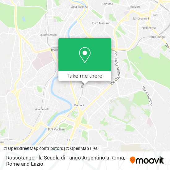 Rossotango - la Scuola di Tango Argentino a Roma map