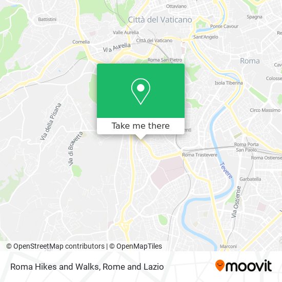Roma Hikes and Walks map