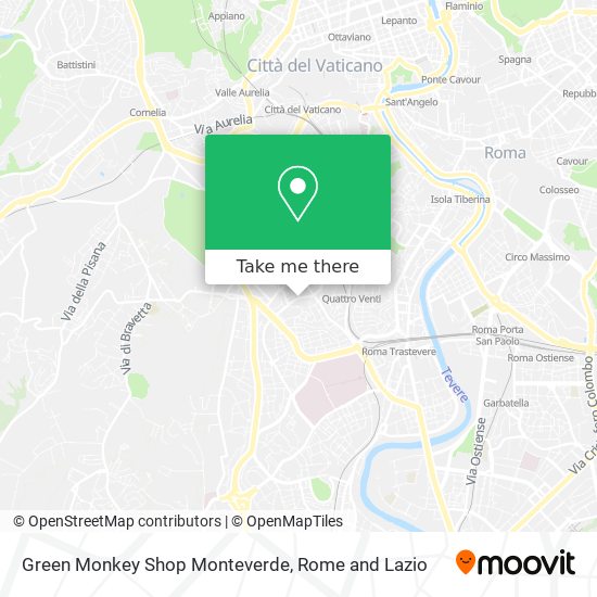 Green Monkey Shop Monteverde map