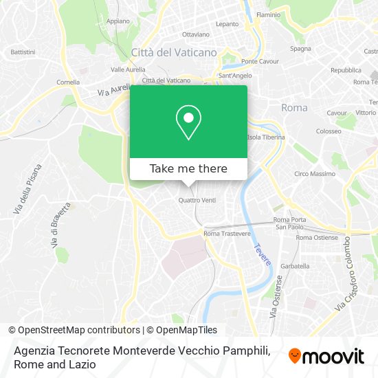 Agenzia Tecnorete Monteverde Vecchio Pamphili map